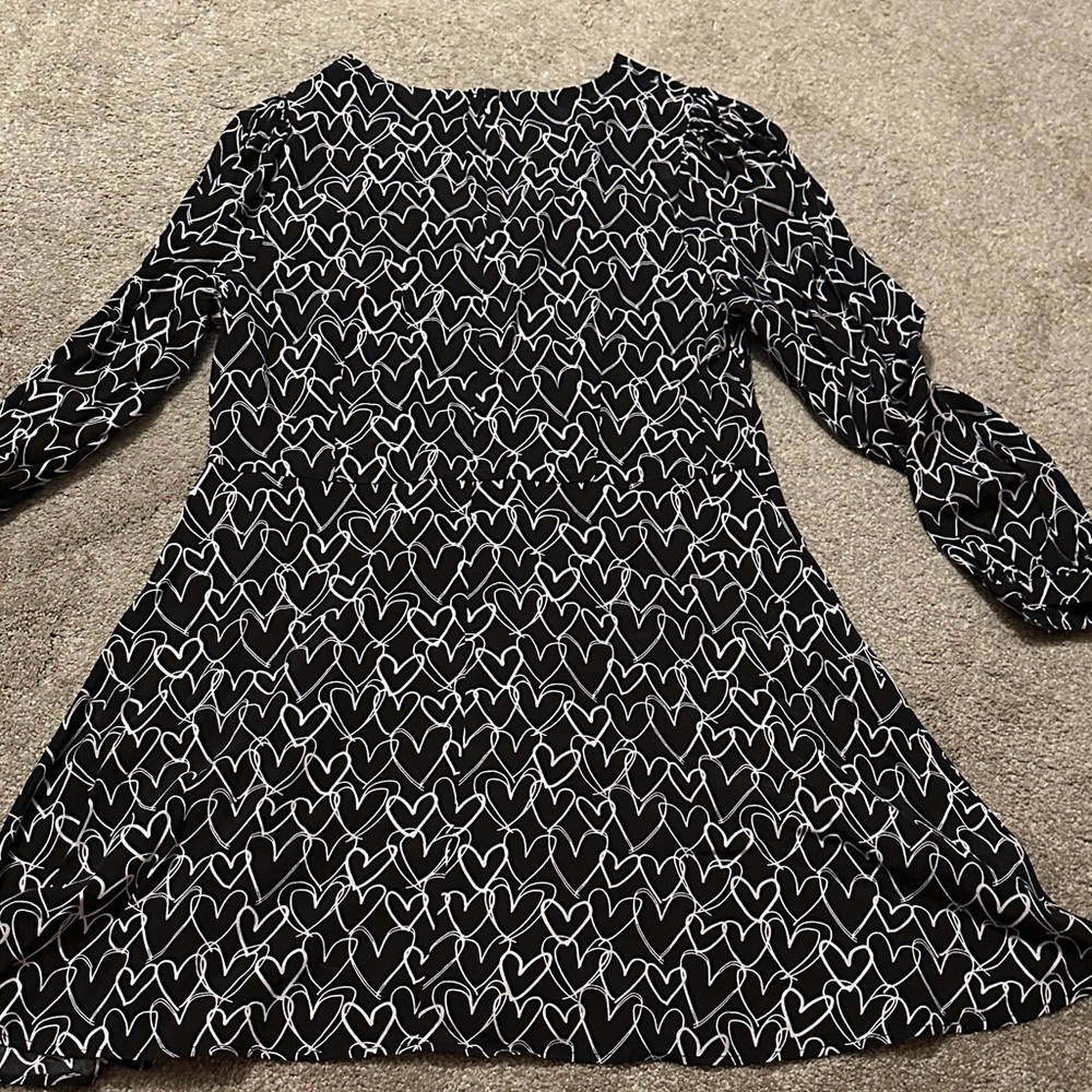 LOFT Black and White hearts Dress - Picture 6 of 7